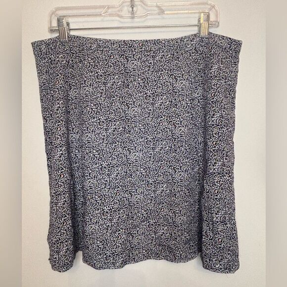 Gap EUC black/white floral lined midi skirt Size 14 tall - Picture 1 of 6